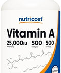 Nutricost Vitamin A 25000 Iu 500 Softgels Nongmo Gluten