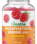 Lifeable Phosphatidylserine (Ps) + Iron With Vitamin C Gummies Bundle Great Tasting Vitamin Supplement Gluten Gmo Chewable Gummy