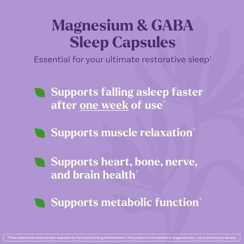Natrol Sleep & Restore Capsules With Magnesium Glycinate 100Mg Gaba Essential For Your Ultimate Restorative Sleep Melatonin-Free 30 Day Supply 60 Capsules (Pack Of 2)