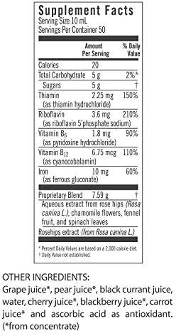 Flora Floravital Iron & Herbs Gluten Vegan Liquid By Salus 8.5 Fl Oz