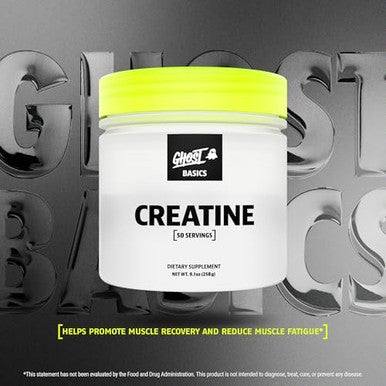 Ghost Basics Creatine Monohydrate Powder For Men & Women 5G Creapure Creatine Workout Supplement For Muscle Gain Vegan Soy & Gluten 50 Servings