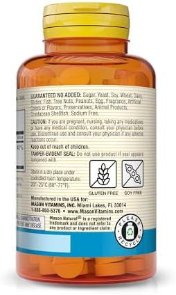 Mason Natural Magnesium 200 Mg Muscle And Nerve Function Support 100 Tablets