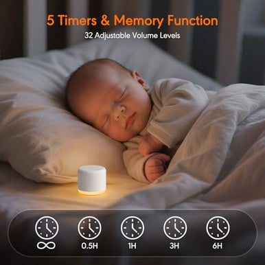 Smilebop White Noise Machine With Night Light 18 Soothing Sounds Portable Sound Machine For Baby Adults Mini Travel Sound Machine For Sleeping With Memory Timer Office Hotel