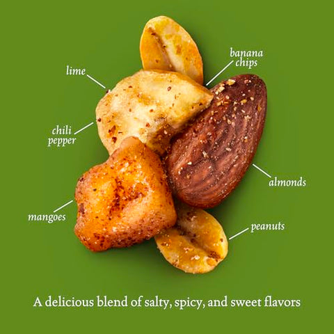 Sahale Snacks Mango Tango Almond Trail Mix, 1.5 oz Grab & Go Bags (18 Packs) - Dry-Roasted Deluxe Mixed Nuts with Dried Mango & Banana Chips - Non-GMO, Kosher Trail Mix & Certified Gluten-Free Snacks