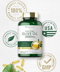 Carlyle Olive Oil Extra Virgin 2000mg | 120 Softgel Capsules | Cold Pressed | Non-GMO & Gluten Free Herbal Supplement
