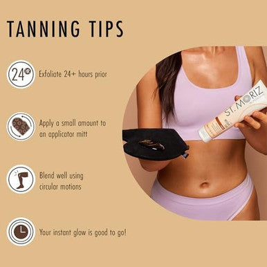 St. Moriz Professional Medium Instant Tan 1 Day Wash Off Fake Tan Lotion with Aloe Vera and Vitamin E Fast-Drying Transfer-Resistant Vegan 150ml