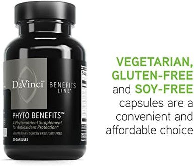 Davinci Labs Phyto Benefits Supports Heart Brain & Immune Health Glp1 Production & More With Curcumin Quercetin Green Tea & More Vegetarian Gluten Soy 30 Capsules