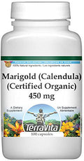 Terravita Marigold (Calendula) (Certified Organic) - 450 Mg (100 Capsules, Zin: 517744)