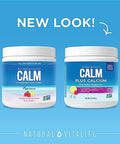 Natural Vitality CALM Magnesium Supplement Drink Mix Plus Calcium AntiStress Drink Mix Powder With Calcium Vegetarian and NonGMO Raspberry Lemon 8 oz