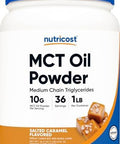 Nutricost Premium Mct Oil Powder (1 Lb) (Salted Carmel) Best For Keto Ketosis And Ketogenic Diets Nongmo And Gluten Medium Chain Triglyceride