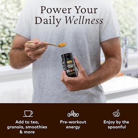 Comvita Manuka Honey UMF 18+ (MGO 696+) - Raw Manuka Honey New Zealand, Pure & Unpasteurized, Superfood for Immune Health, Use in Tea, Wild, Monofloral, Non-GMO - 250g (8.8 oz)