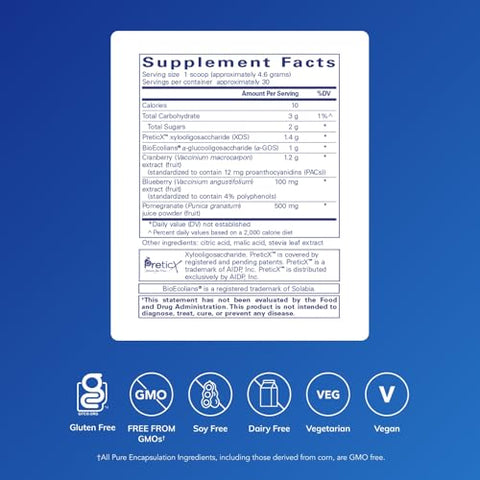 Pure Encapsulations Poly-Prebiotic Powder Targets Akkermansia Muciniphila To Support Gi Barrier Function 4.9 Ounces
