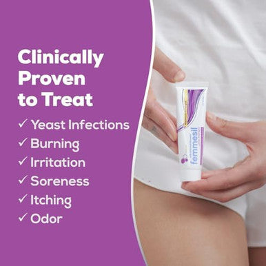 Femmesil Yeast Infection Ointment Max Strength, Vaginal Yeast Infection Treatment For Women Feminine Care, Natural Antifungal Cream To Relieve Vaginal Itch & Irritation (28G)