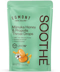 Egmont Honey Manuka Honey & Propolis Throat Drops 50 Count Umf 15+ Zealand Honey With Vitamin C Soothing Natural Relief For Sore Throats