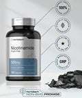Horbaach Nicotinamide 500mg 180 Capsules Flush Free Dietary Supplement NonGMO and Gluten Free Vitamin