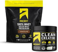 Ascent 100% Whey Protein Powder, Chocolate 4 Lb & Creatine Monohydrate Powder, Unflavored 45 Servings
