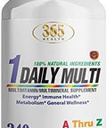 Multivitamin, Multimineral Supplement W/Antioxidants, Zinc, Vitamin D3 & B Vitamins, Gluten Free, Non-Gmo Ingredients - (240 Count) 365 Health