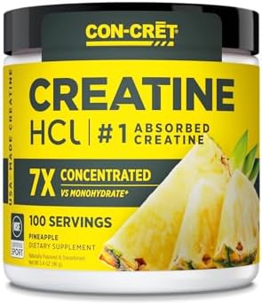 Concret Creatine Hcl Powder Muscle Cognitive Cellular Energy Support No Bloating Or Cramps Usa Made & Nsf Unflavored (100 Serving)