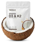 Resilia D3 K2 Vitamin 10000 IU + MK7 200 mcg High Potency Softgels with Coconut Oil for Maximum Absorption Supports Bone Strength Heart Health and Immune System (30 Count)