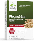 Terry Naturally Pleuramax Extra Strength Upper Respiratory Health Supplement Sourced From Oyster Mushrooms Includes Vitamin C & Zinc For Immune Support Vegan 15 Capsules (15 Servings) 2 Pack