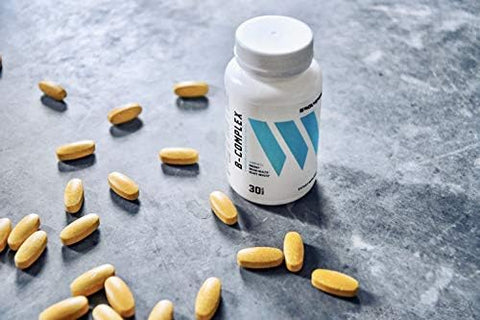 Swolverine BVitamin Complex BComplex Including B12 B1 B2 B3 B5 B6 B7 B9 Folic Acid Choline Inositol and Biotin Supports Stress Energy and Healthy Immune System (30 Servings)