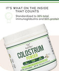 Double Wood Supplements Bovine Colostrum Powder For Women And Men For Gut Health 120 Grams