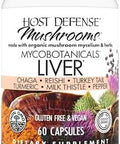 Host Defense Mycobotanicals Liver Capsules Liver Health Supplement With Milk Thistle & Turmeric Root Mushroom Supplement With Turkey Tail Reishi & Chaga 60 Capsules (30 Servings)