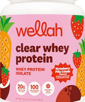Wellah Clear Whey Protein Isolate Powder (Strawberry Pi A Colada) 30 Servings - 20G Of Protein 100 Calories Sweetened With Stevia