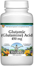 Terravita Glutamic (Glutamine) Acid - 450 Mg (100 Capsules, Zin: 513331)