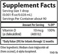 Carlson Baby's PlantBased Super Daily D3 Baby Vegetarian Liquid Vitamin D Drops 400 IU (10 mcg) per Drop Sourced from Algae for Infants and Toddlers Unflavored 90 Drops (2.54 mL)