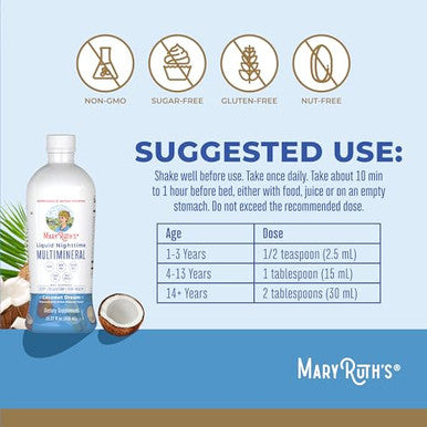 Maryruth's Liquid Morning Multivitamin (Strawberry) & Liquid Nighttime Multimineral (Coconut 15Oz