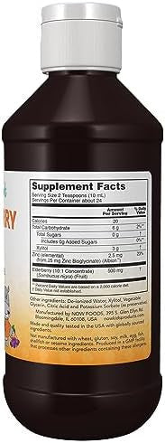 Now Supplements Liquid Elderberry For Kids With Zinc And Astragalus Immune Support 8Ounce Packaging May Vary