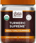 Gaia Herbs Turmeric Supreme Adult Daily Gummiesdaily Swelling Support For Healthy Active Lifeusda Organic Blend Of Turmeric And Supportive Herbs40 Gummies(20Day Supply)