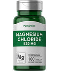 Piping Rock Magnesium Chloride 520mg 100 Tablets Vegetarian NonGMO Gluten Free Supplement