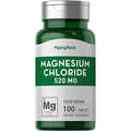 Piping Rock Magnesium Chloride 520mg 100 Tablets Vegetarian NonGMO Gluten Free Supplement