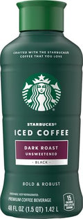 Starbucks Dark Roast Iced Coffee, Black Unsweetened, 48 Fl Oz Bottle
