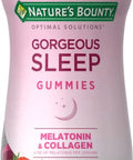 Nature'S Bounty Optimal Solutions Gorgeous Sleep Melatonin 5Mg Gummies With Collagen 60 Count Assorted Fruit Flavors 30 Total Servings