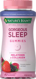 Nature'S Bounty Optimal Solutions Gorgeous Sleep Melatonin 5Mg Gummies With Collagen 60 Count Assorted Fruit Flavors 30 Total Servings