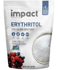 Impact - Erythritol Granular Sweetener - Zero Calorie, Low Carb & Plant-Based, Label-Friendly, Looks & Tastes Like Sugar - 1lb Pouch