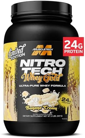 Muscletech Whey Protein Powder (Chocolate Peanut Butter 2Lb) Nitrotech Whey Protein Isolate Smoothie Mix For Lean Muscle & Fast Recovery 24G Of Whey Gold Protein For Women & Men Gluten