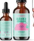 JoySpring Liquid Vitamin D3 with K2 Immune Support and Zinc Supplements for Kids Elderberry and Zinc Liquid