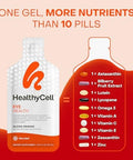 Healthycell Eye Health Daily Liquid Supplement - Eye Vitamins & Minerals With Lutein Zeaxanthin Astaxanthin & Beta Carotene For Sight Care & Macular Support - 30 Gel Packs