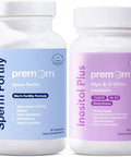 Premom Male Sperm Fortify Capsules Male Fertility Supplements For Men Inositol Plus Bundle " Fertility Support For Women " 120 Count