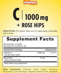 Sundance Vitamin C 1000Mg With Rose Hips 90 Vegetarian Caplets Essential Vitamin Vegetarian Nongmo And Gluten Supplement
