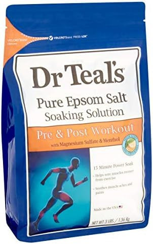 Dr. Teal'S Pure Epsom Salt Recovery Soaking Solution Set (2 Pack3Lbs Ea.) - Soothe & Sleep LavenderPre & Post Workout With Magnesium Sulfate & Menthol