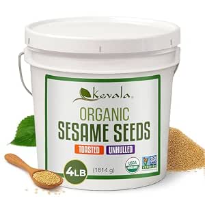Terrasoul Superfoods Organic Unhulled Sesame Seeds, 2 Lbs, Nutty Crunch for Asian Dishes, Baking, and Homemade Tahini