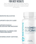 Revive Pure Magnesium Glycinate Capsules 200Mg Md - High Absorption Supplement For Relaxation & Stress Relief - Organic Memory & Sleep Support Pills For Strong Bones Normal Nerve & Muscle Function