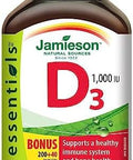 Vitamin D3 1000 Iu Bonus 240 Tabs Brand Jamieson Laboratories