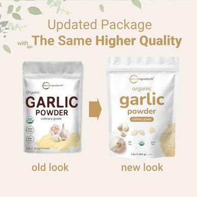 Micro Ingredients Organic Garlic Powder 3 Lb Premium Raw Allium Sativum Bulb Pungent & Savory Flavor Great For Meats Vegetables & Spice Mixes Additive Free Non-Gmo Bulk Supply