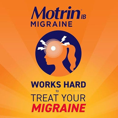 Motrin IB Migraine Relief Liquid Gel Capsules with Ibuprofen per Capsule Fast and Effective Migraine Headache Relief Medicine with NSAID Pain Reliever Ibuprofen Caffeine-Free